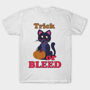 Cute vampire cat - trick or bleed T-Shirt